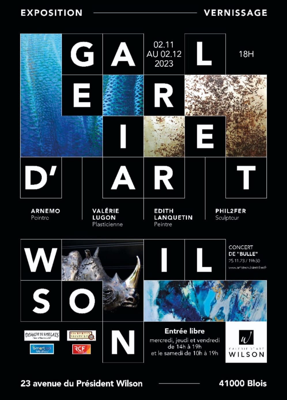 Galerie d'Art Wilson - exposition de novembre 2023
