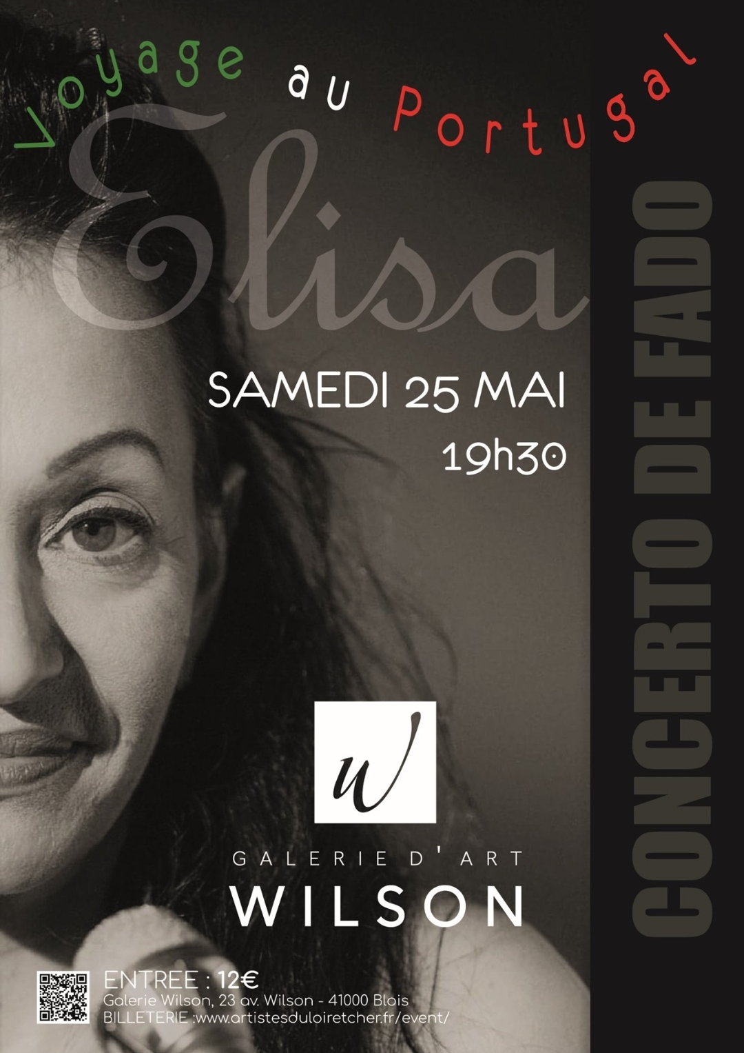 Elisa Concert de Fado en mai à la Galerie Wilson