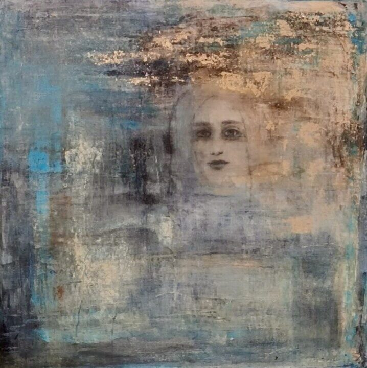 pensées 80X80 acrylique