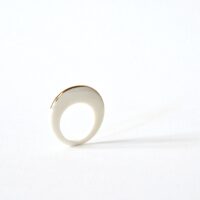 bague porcelaine blanche 