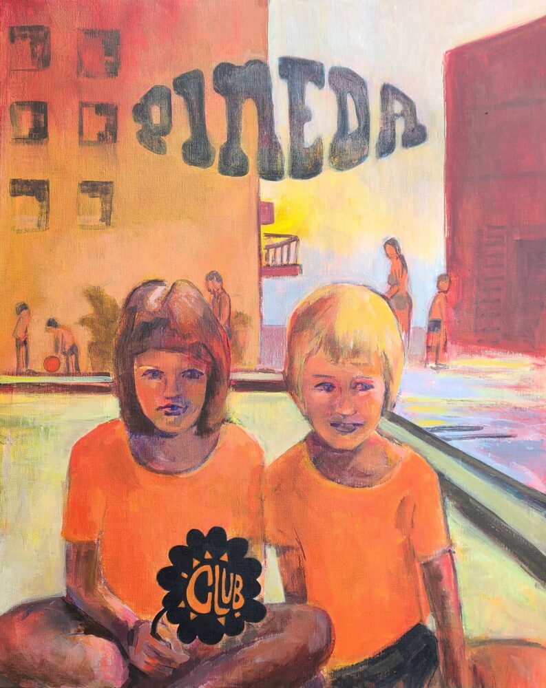 Le grand bain_acrylique sur toile_92X73_