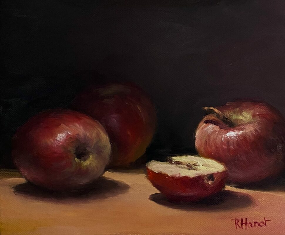 Pommes rouges en clair obscur