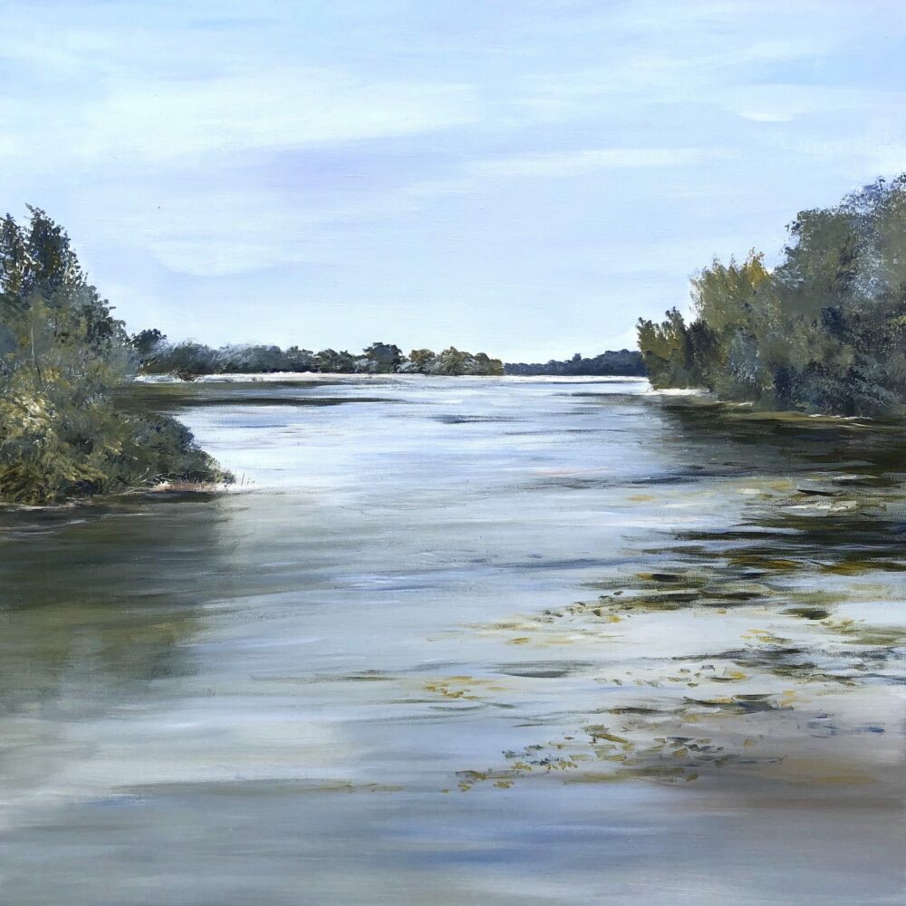 La Loire au Thoureil-80x80cm